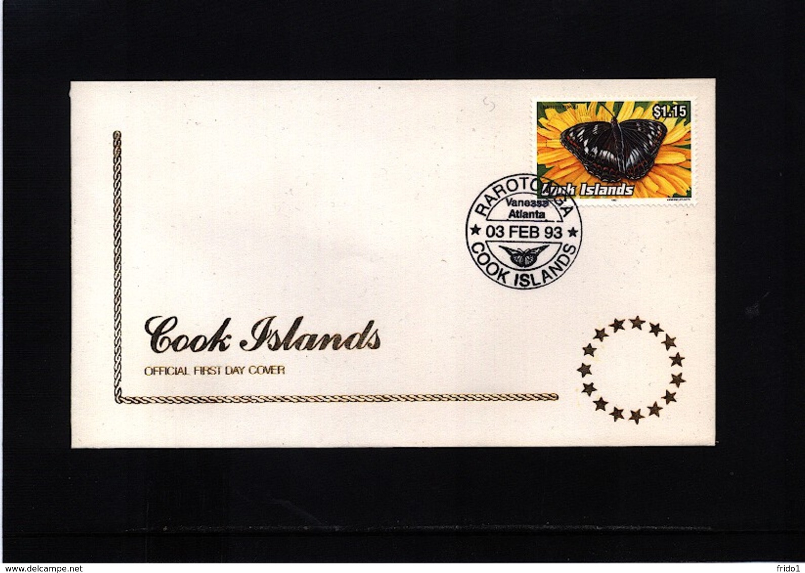 Cook Islands 1993 Butterfly FDC - Farfalle