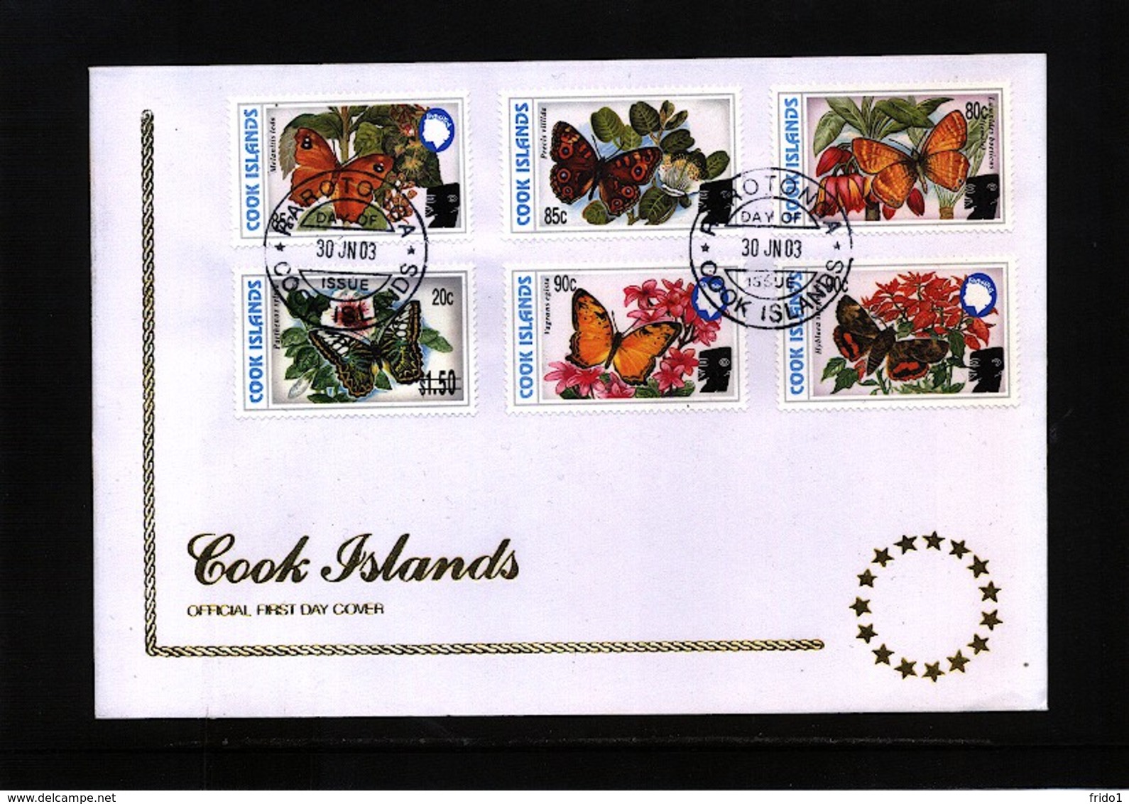 Cook Islands 2003 Butterflies FDC - Papillons