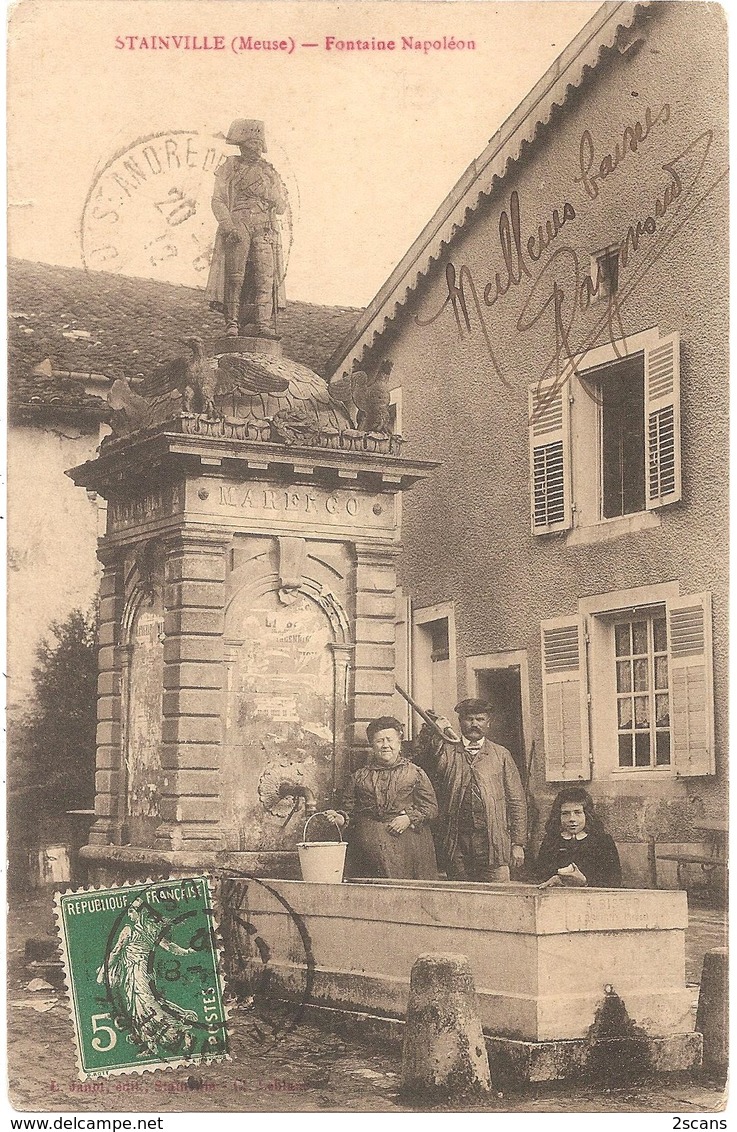 Dépt 55 - STAINVILLE - Fontaine Napoléon - L. Janot, édit., Stainville - Cl. Leblanc - Autres & Non Classés