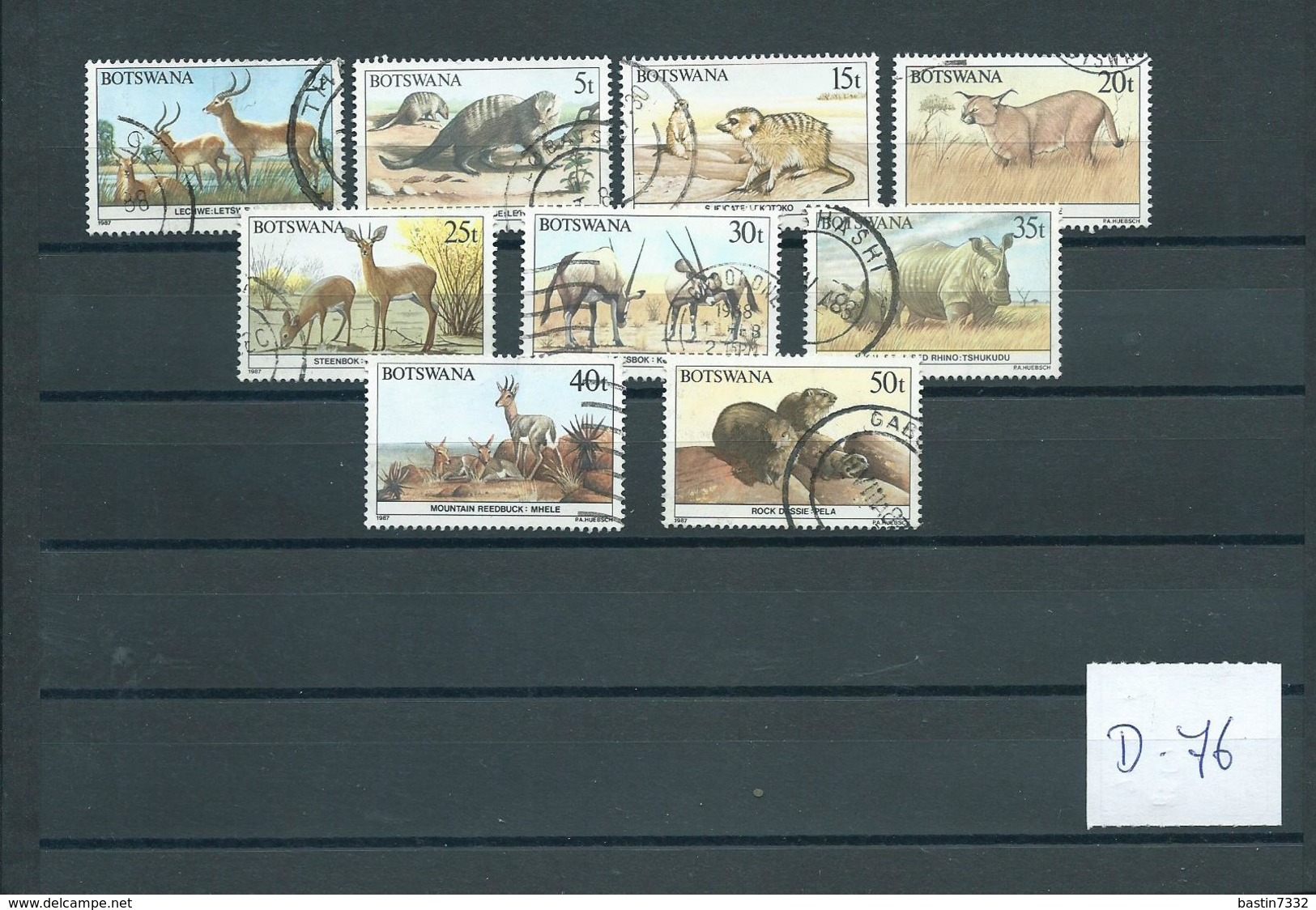 1987 Botswana Animals.dieren,tiere Used/gebruikt/oblitere(D-76) - Collections (sans Albums)