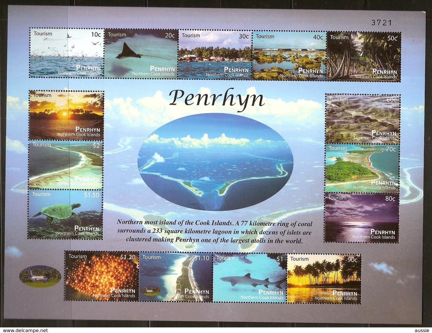 Penrhyn 2011 Yvertn° Bloc 96 *** MNH Cote 25,00 Euro Tourisme Vues Faune Et Flore - Penrhyn