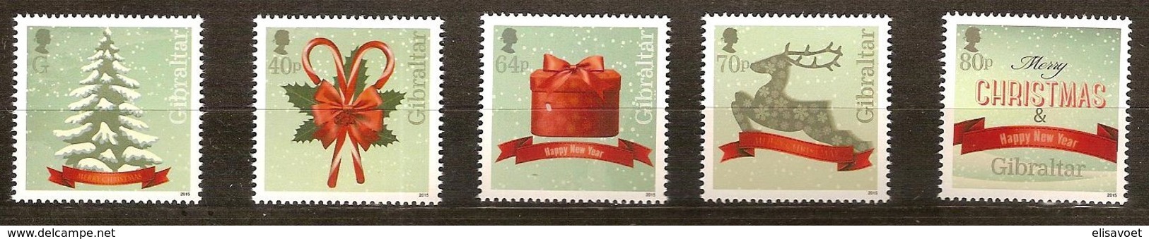 Gibraltar  2015 Yvertn° 2013-2017 *** MNH  Christmas Kerstmis Noël - Gibraltar