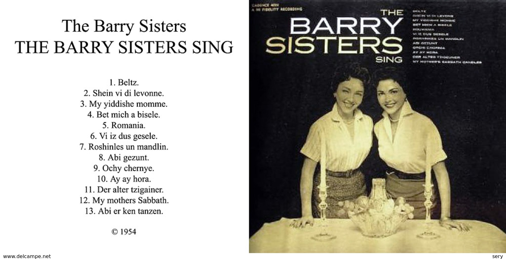 Superlimited Edition CD The Barry Sisters. THE BARRY SISTERS SING - Country & Folk