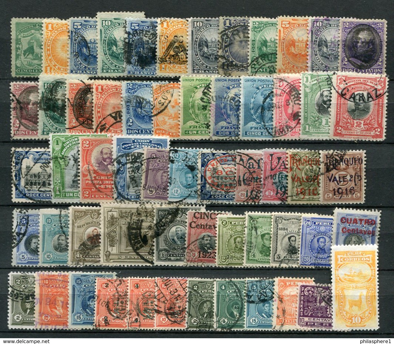 Peru Lot          O  Used + *  Unused          (489) - Peru