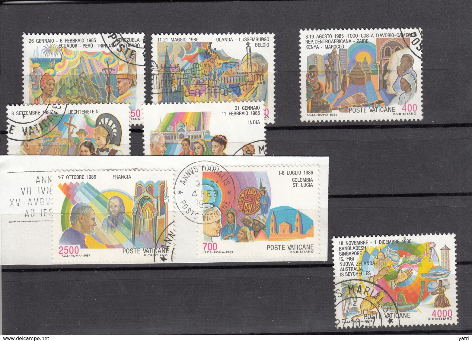 Vaticano - 1987 - I Viaggi Del Papa Nel 1985/86 - Used Stamps
