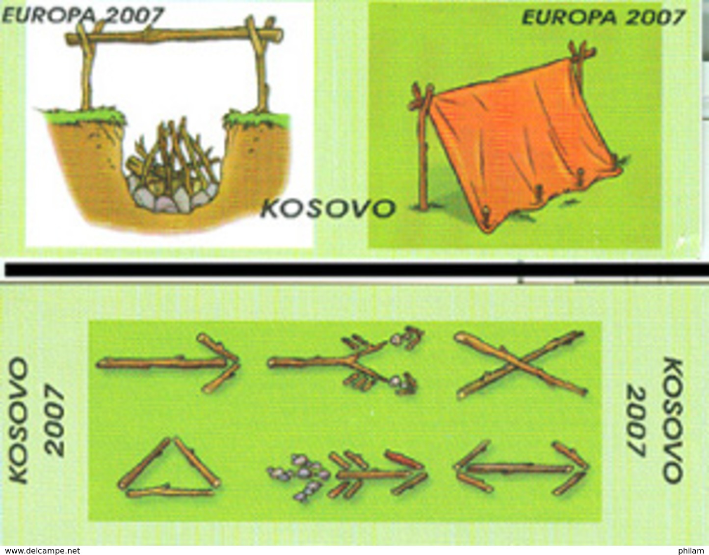 KOSOVO 2007 - Europa - Le Scoutisme - Carnet Avec Interpanneau - Kosovo