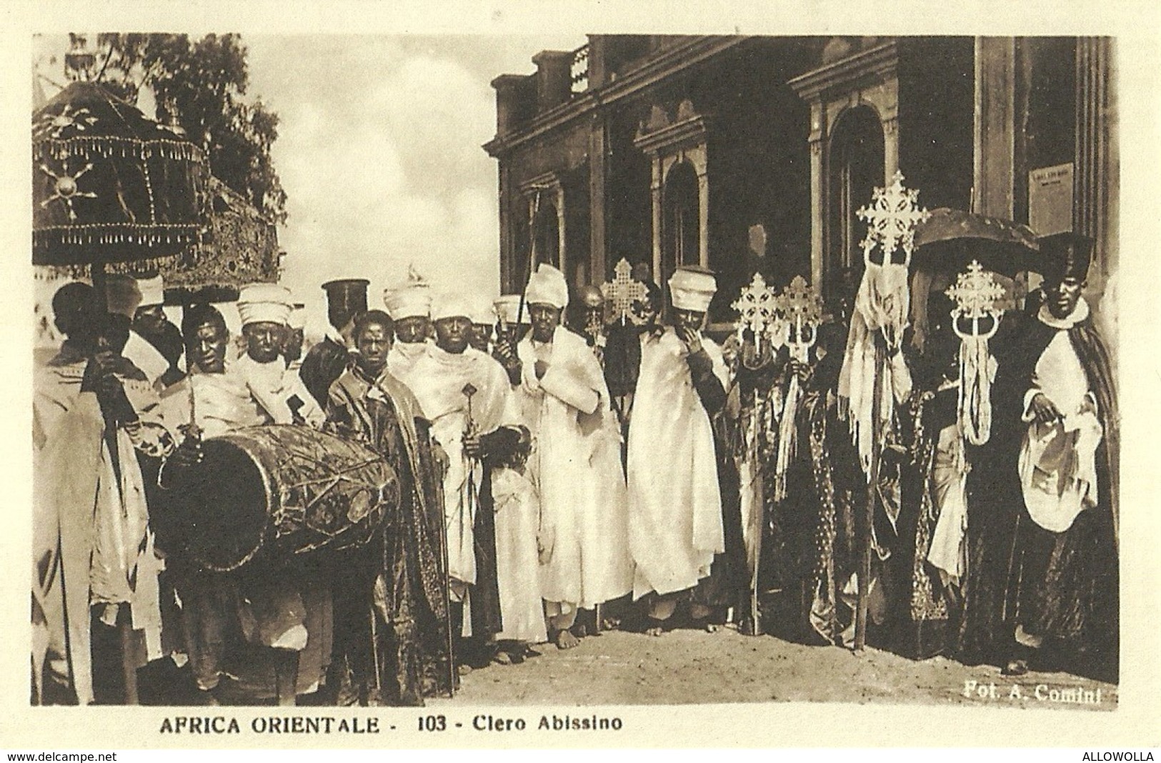 2514 " AFRICA ORIENTALE - CLERO ABISSINO " CARTOLINA ORIGINALE NON SPEDITA - Etiopia