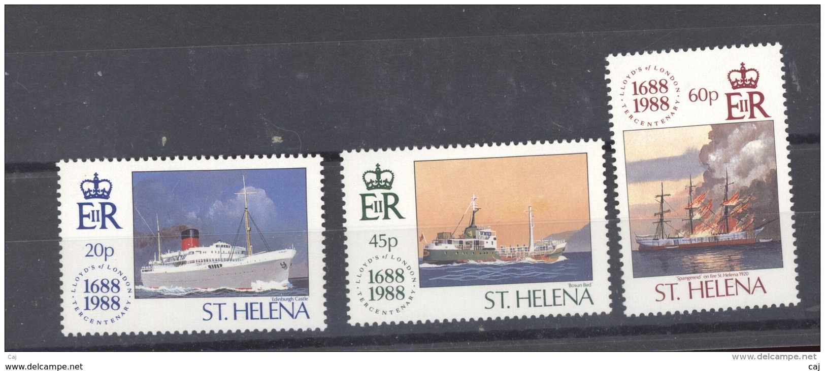 Sainte Hélène  :  Yv  484-86  **    Bateau  - Boat - Isla Sta Helena