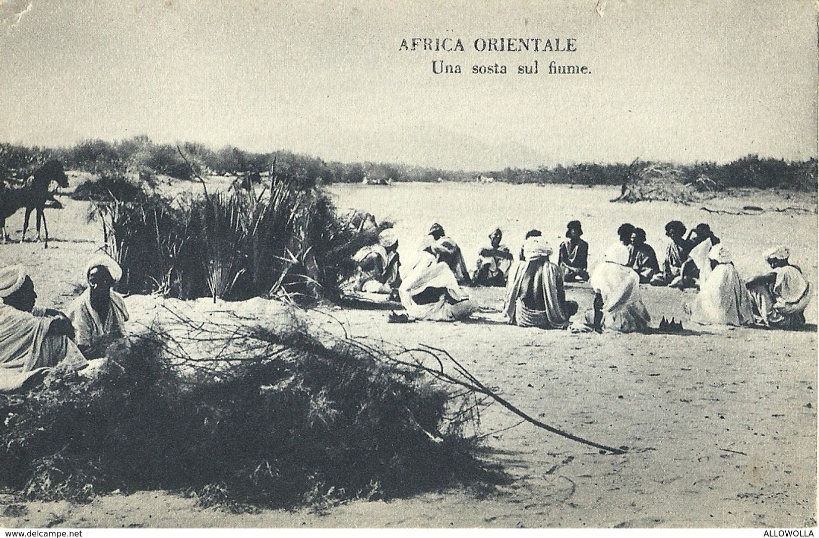 2526 " AFRICA ORIENTALE - UNA SOSTA SUL FIUME " CART. ORIG. NON SPED. - Eritrea