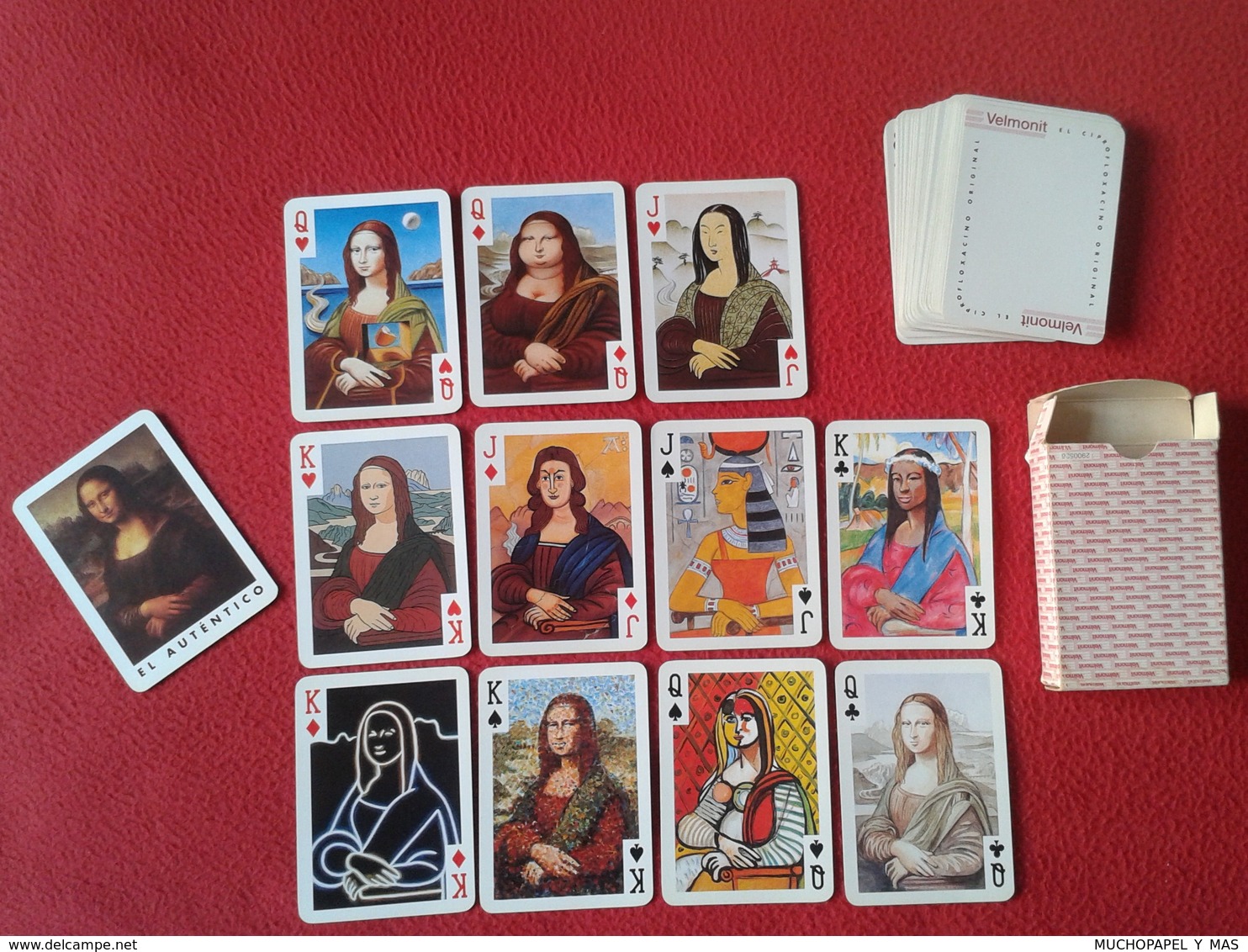 BARAJA DE CARTAS PLAYING CARDS POKER NAIPES VELMONIT CON LA GIOCONDA DE LEONARDO DA VINCI Y SUS VERSIONES VERSIONS VER - Playing Cards (classic)