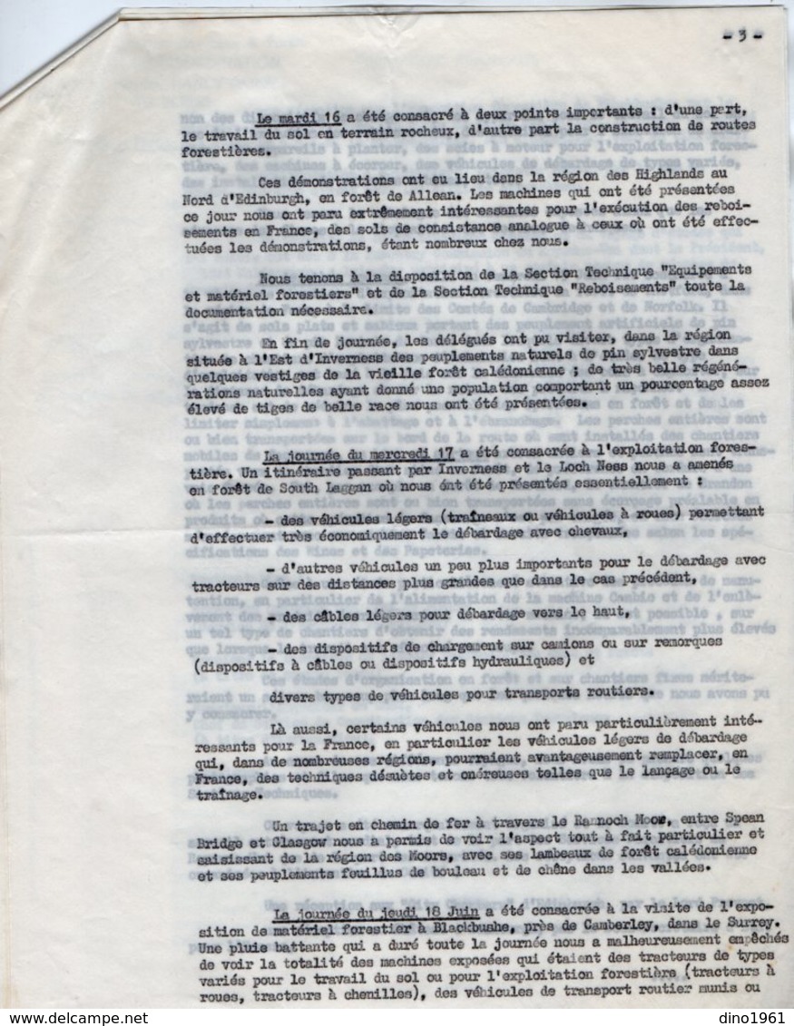 VP14.435 - NANCY 1964 - Lettre De Mr AYRAL Chef .... & Rapport De Mr VENET Ingénieur En Chef Des Eaux & Fôrets - Collections