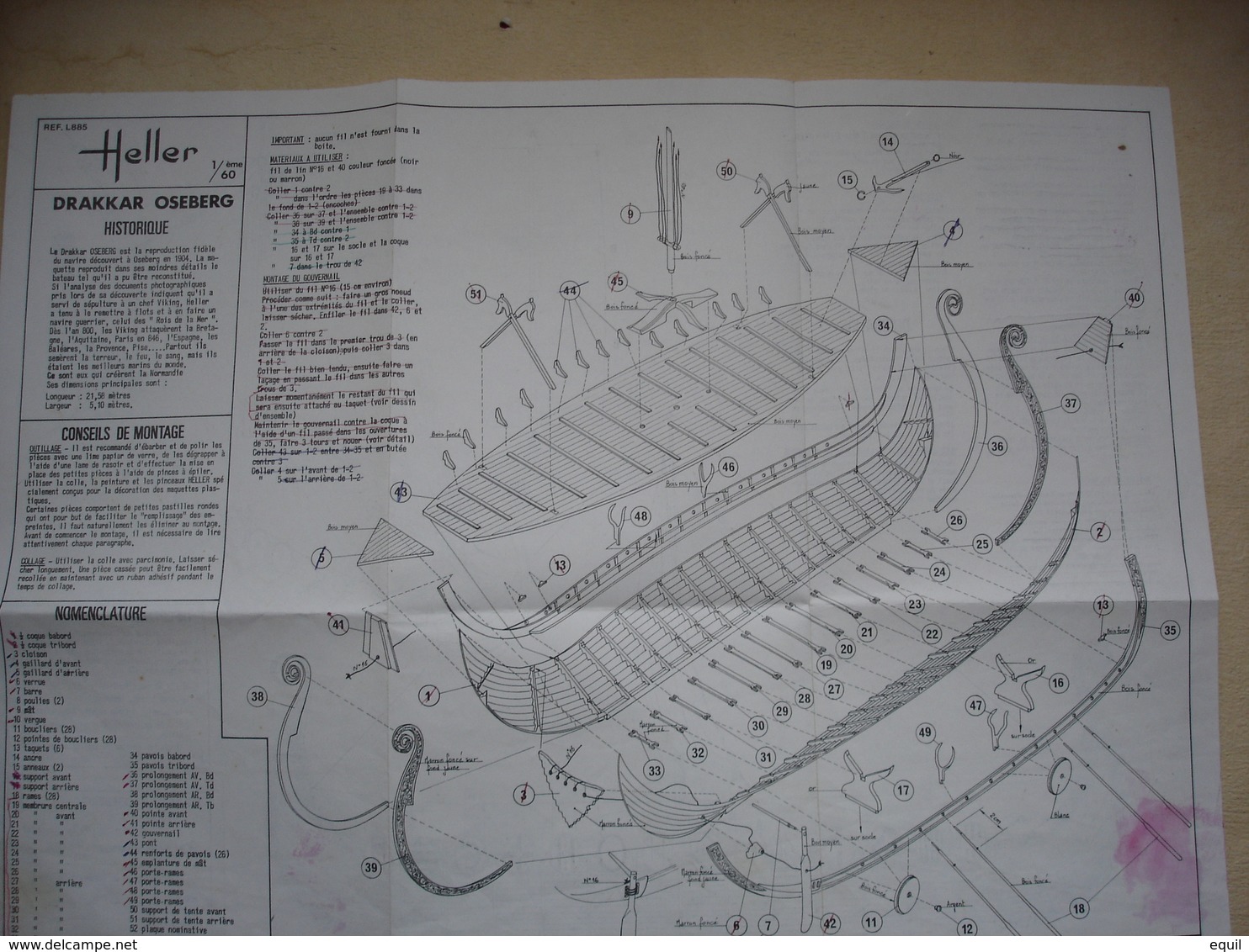 Sept Plans De Maquettes De Bateaux Militaire Et Commerce - Boten