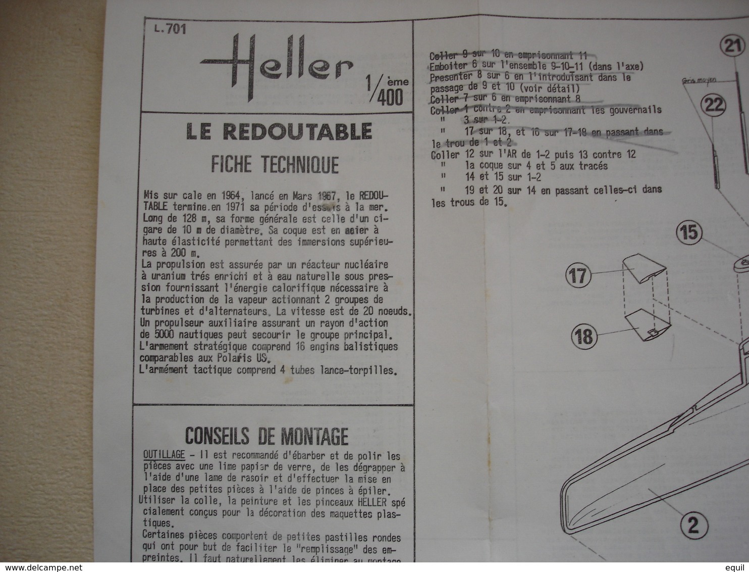 sept plans de maquettes de bateaux militaire et commerce