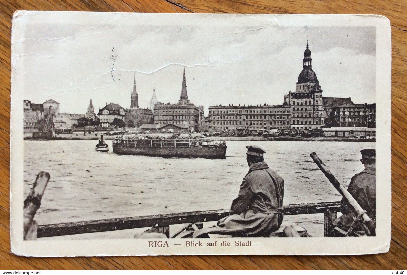 RIGA  BLICK AUF DIE STADT  CON ANNIULLO PROPAGANDA POSTA AEREA + BERLIN - CHARLOTTENBURG 6/3/29 - Lettonia