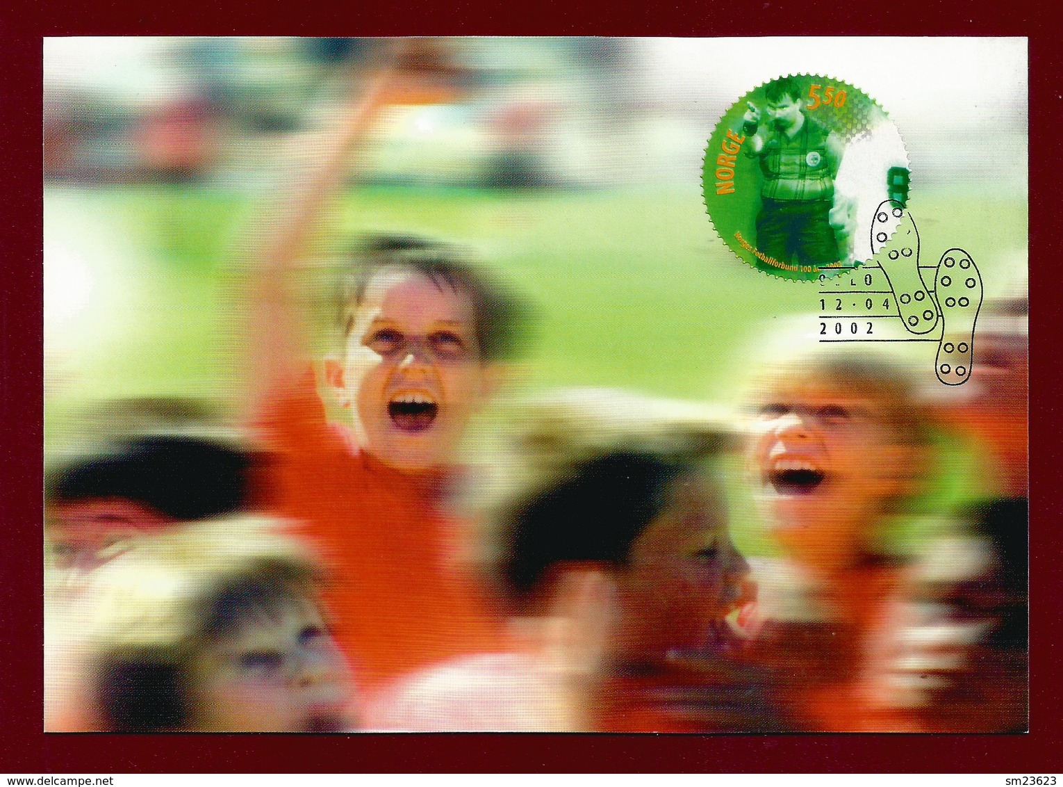 Norwegen 2002  Mi.Nr. 1427 , Norges Fotballforbund - Maximum Card - Stempel  Oslo 12.04.2002 - Maximumkarten (MC)