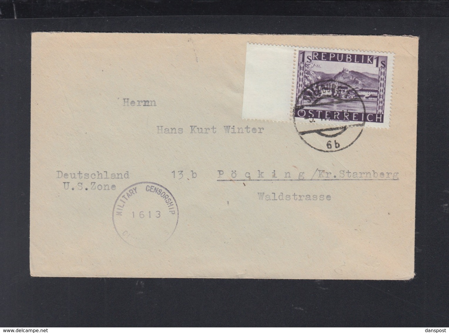 Österreich Brief 1948 Nach Pöcking Zensur - Briefe U. Dokumente