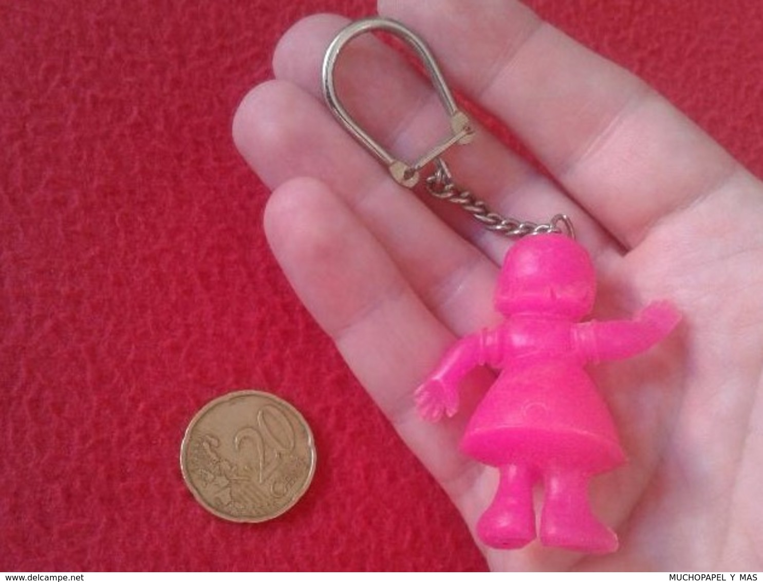 LLAVERO OLD KEYRING KEYCHAIN PORTE-CLÉS HEIDI PERSONAJE DIBUJOS ANIMADOS AÑOS 70 SERIE TV COLOR ROSA ALPES... VER FOTOS - Otros & Sin Clasificación