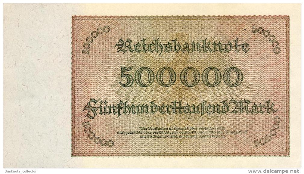 Deutschland, Germany - 500 000 Mark, Reichsbanknote, Ro. 87 E,  ( Serie AB ) UNC -, 1923 ! - 500.000 Mark