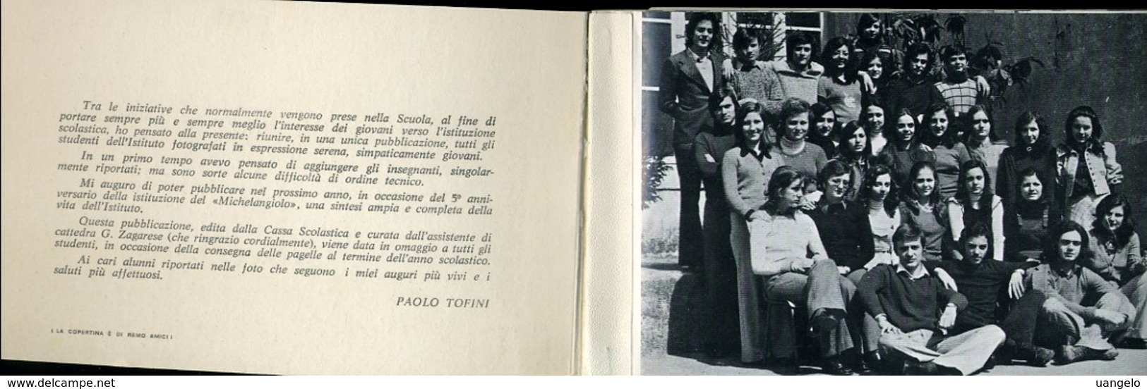 V3 NOI " MICHELANGIOLO " 1972 - 73  FOTO E NOMI DEGLI ALUNNI (  Istituto Tecnico Commerciale Via Cavour 258 Di Roma ) - Diplomas Y Calificaciones Escolares