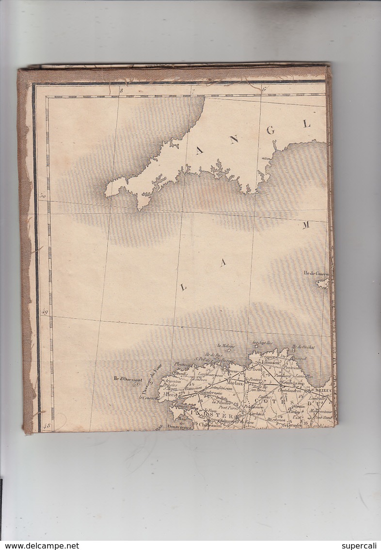 RT32.060 CARTE ROUTIERE TOILEE DE LA FRANCE  PARIS1843. DRESSEE SPECIALEMENT POUR TOUS LES GUIDES DU VOYAGEUR - Cartes Routières