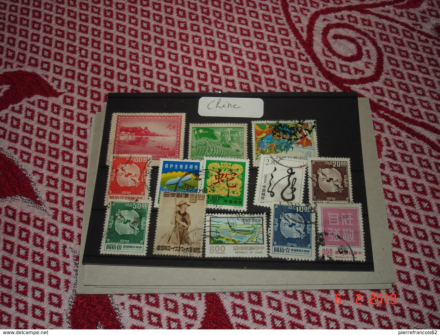 TIMBRES OBLITERES DE CHINE