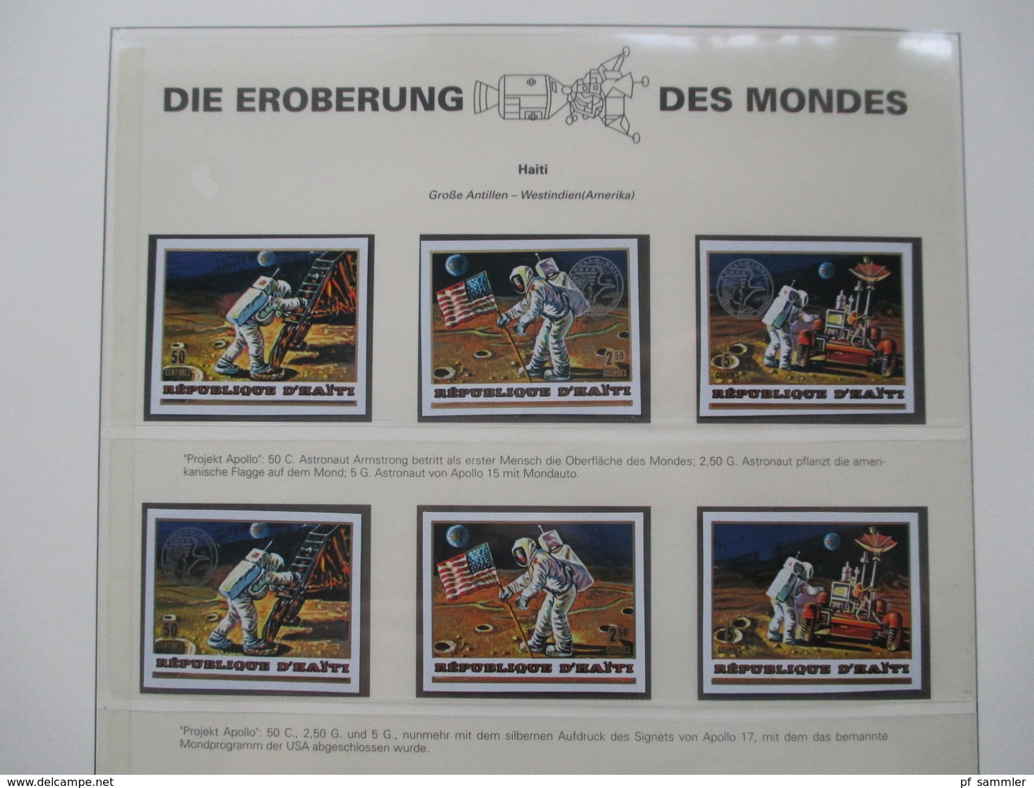 Slg. Die Eroberung Des Mondes Marken / Blocks / LKB Auf VD Seiten Auch Ungezähnte Marken! Übersee! 1960er Jahre?! - Collections (en Albums)