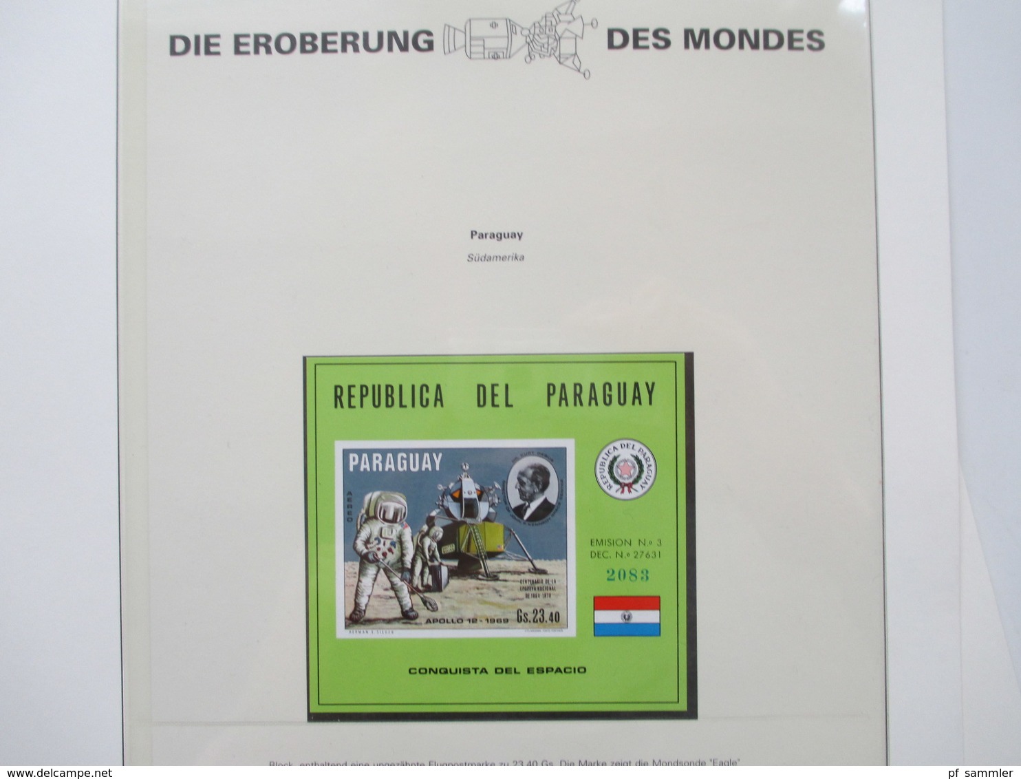 Slg. Die Eroberung des Mondes Marken / Blocks / LKB auf VD Seiten auch ungezähnte Marken! Übersee! 1960er Jahre?!