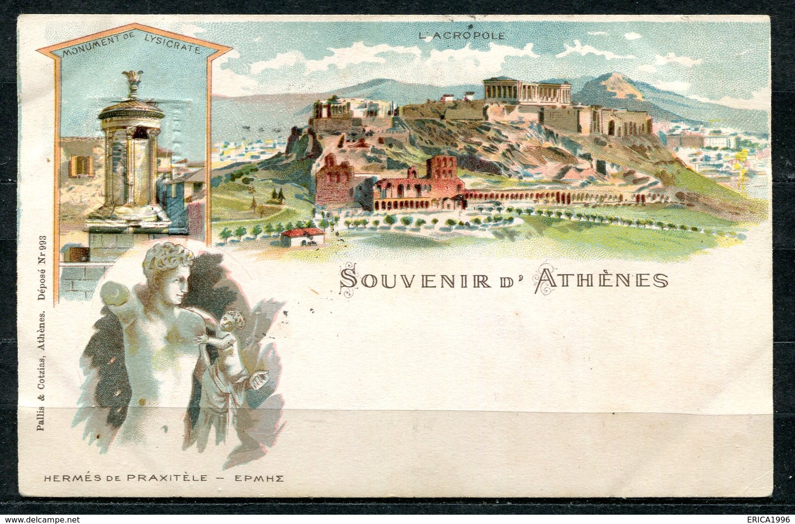 CARTOLINA CV2378 GRECIA GREECE Atene Athens, Gruss Aus Type, 1901, Viaggiata Per L'Italia, Formato Piccolo, Francobollo - Grecia