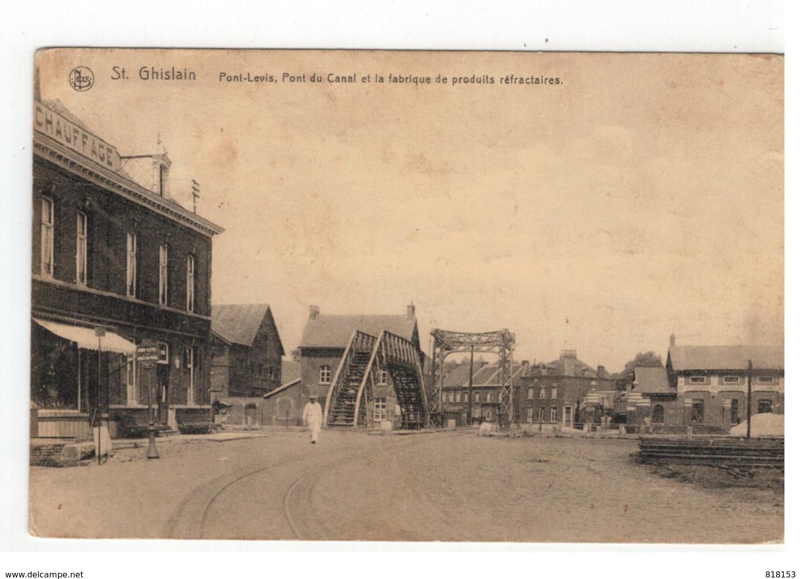 St. Ghislain  Pont-Levis, Pont Du Canal Et La Fabrique De Produits Réfractaires - Saint-Ghislain