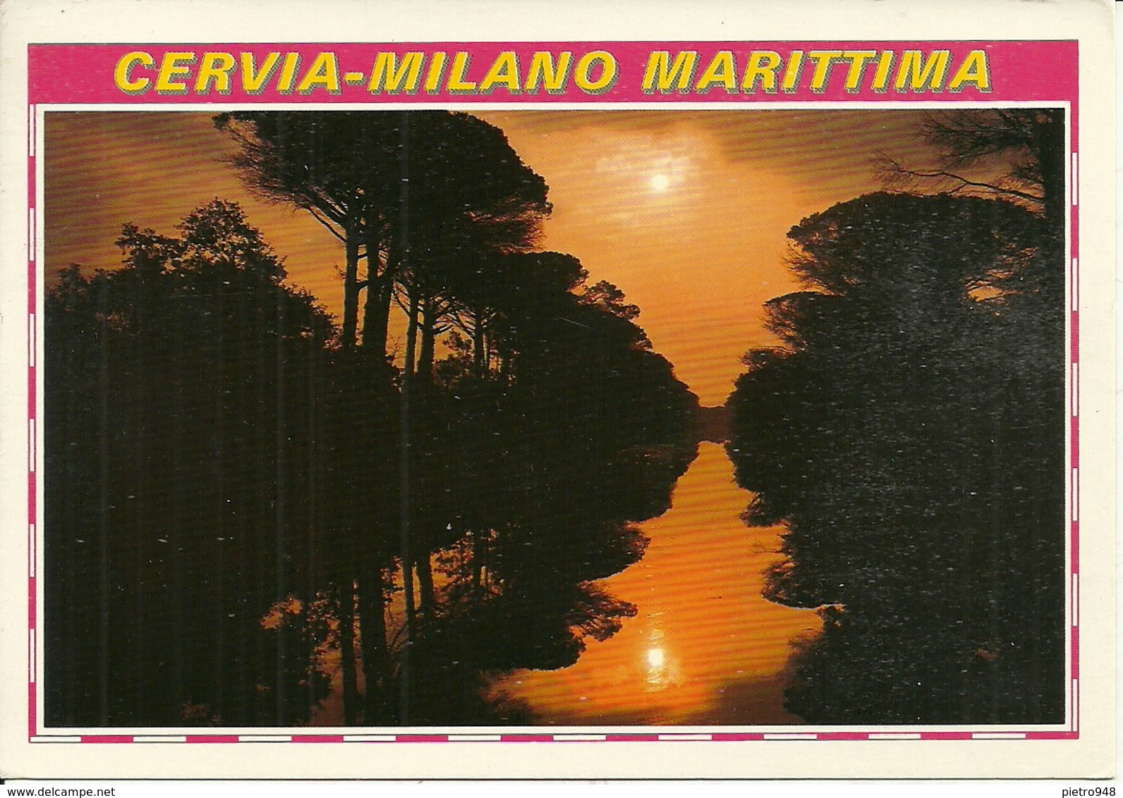 Cervia Milano Marittima (Ravenna) Pineta Al Tramonto, Pine-Wood At Sunset, Pinede, Coucher Du Soleil - Ravenna