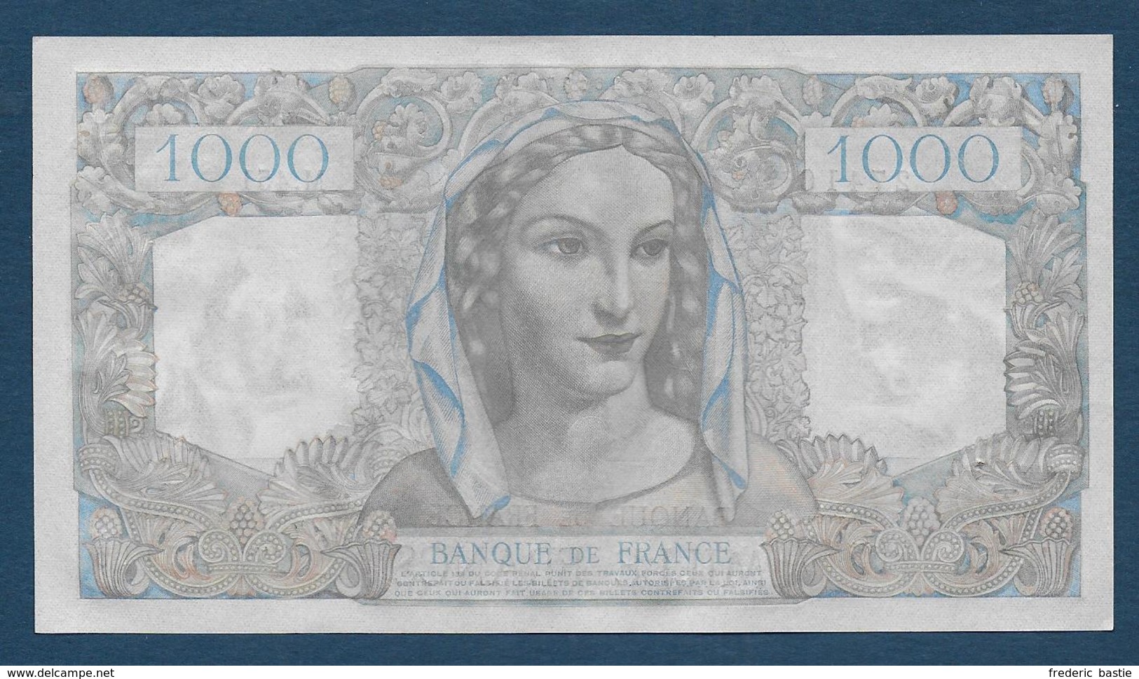 BILLET De  1000 F  Minerve Et Hercule  Du  15 - 7 - 1948 - 1 000 F 1945-1950 ''Minerve Et Hercule''