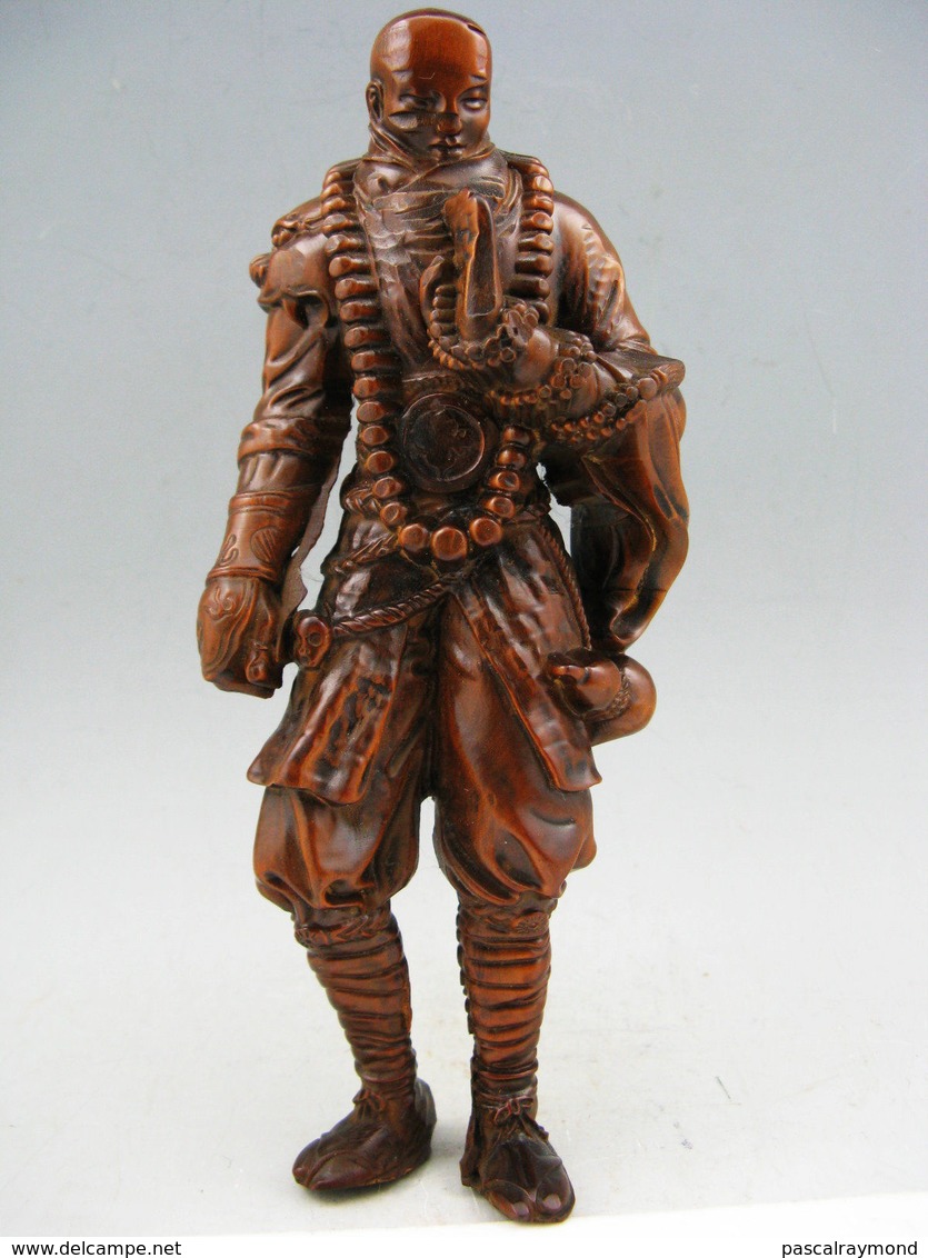 COLLECTION VIEUX BUIS HANDWORK Japonais SAMOURAI  Rare Antique Statue Netsuke - Asian Art