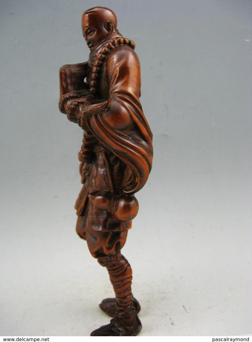 COLLECTION VIEUX BUIS HANDWORK japonais SAMOURAI  Rare Antique Statue Netsuke