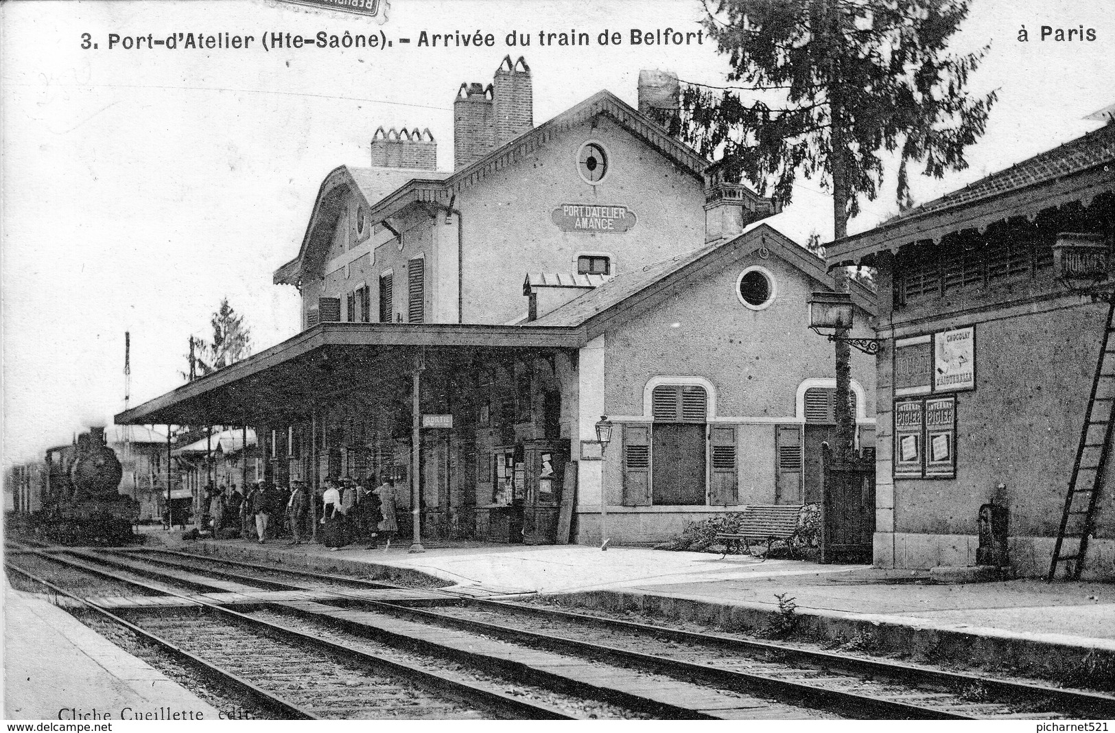 CPA De PORT D'ATELIER (Haute-Saône) - Arrivée Du Train De Belfort à Paris. Edition Cueillette. N° 3. 1909. B état. - Autres & Non Classés