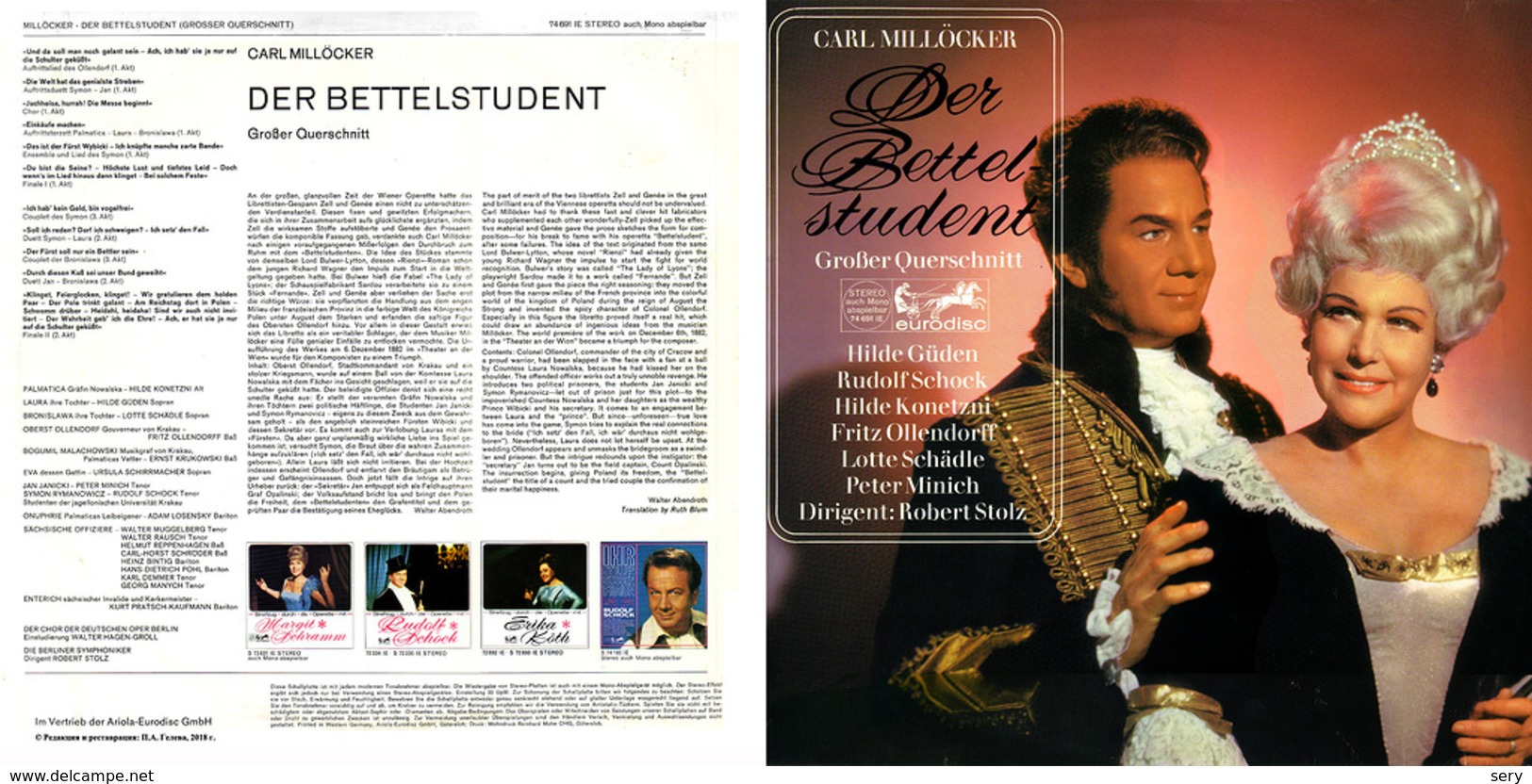 Superlimited Edition CD Robert Stolz. MILLÖCKER. DER BETTELSTUDENT. - Opera