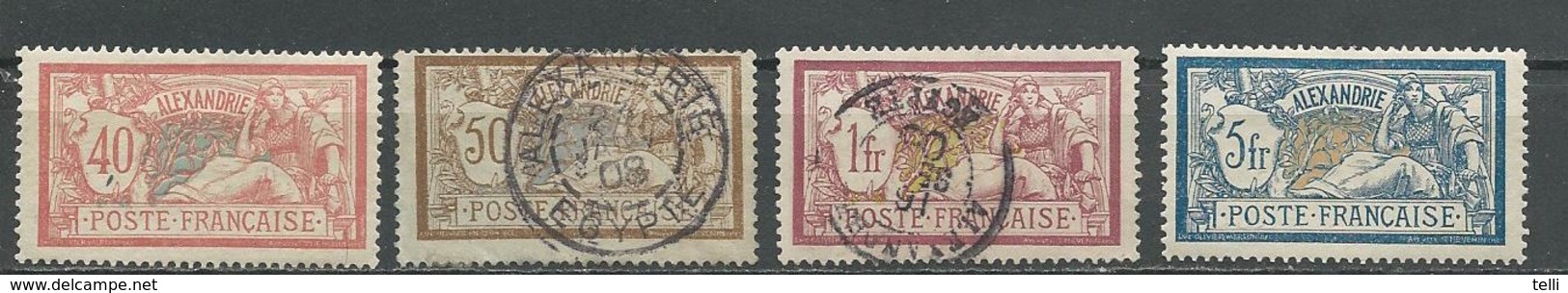 ALEXANDRIE Scott 26, 27, 28, 30 Yvert 29, 30, 31, 33 (11) O Et * 38,00 $ 1902 - Oblitérés