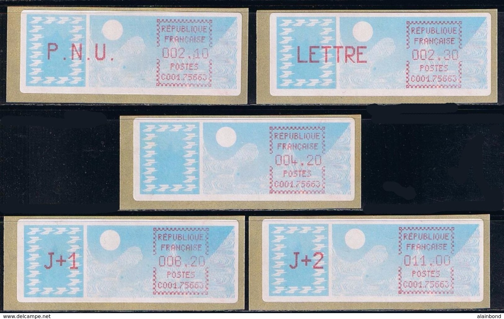 5 ATM Prototype , LSA, CROUZET, CARRIER, PNU 2.10, LETTRE 2.30, 4.20, J+1 6.20, J+2 11.00, PARIS JEANNE D'ARC, C00175663 - 1981-84 Types « LS » & « LSA » (prototypes)