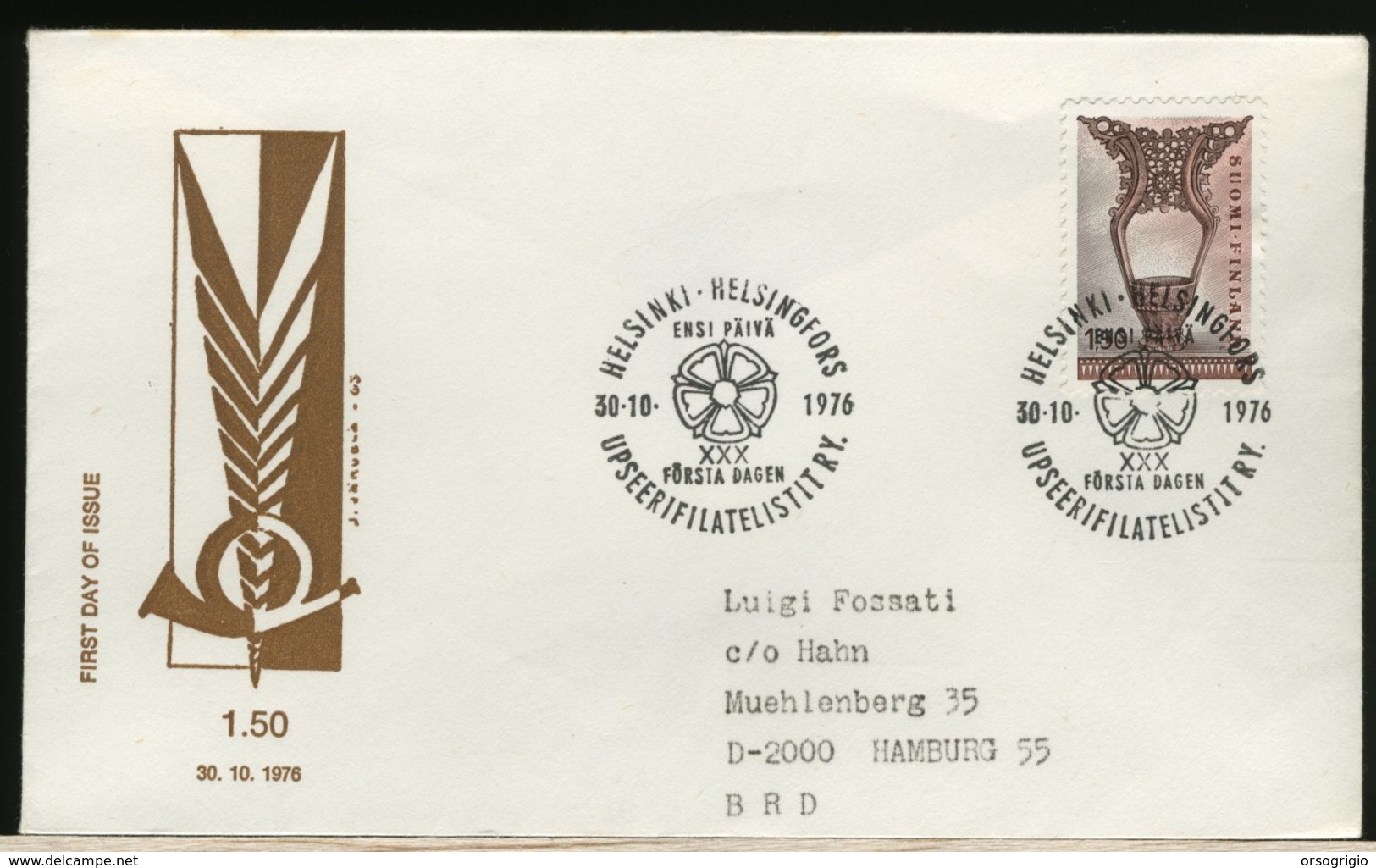 FINLANDIA - SUOMI FINLAND - FDC 1976 -  ENSI PAIVA - FDC