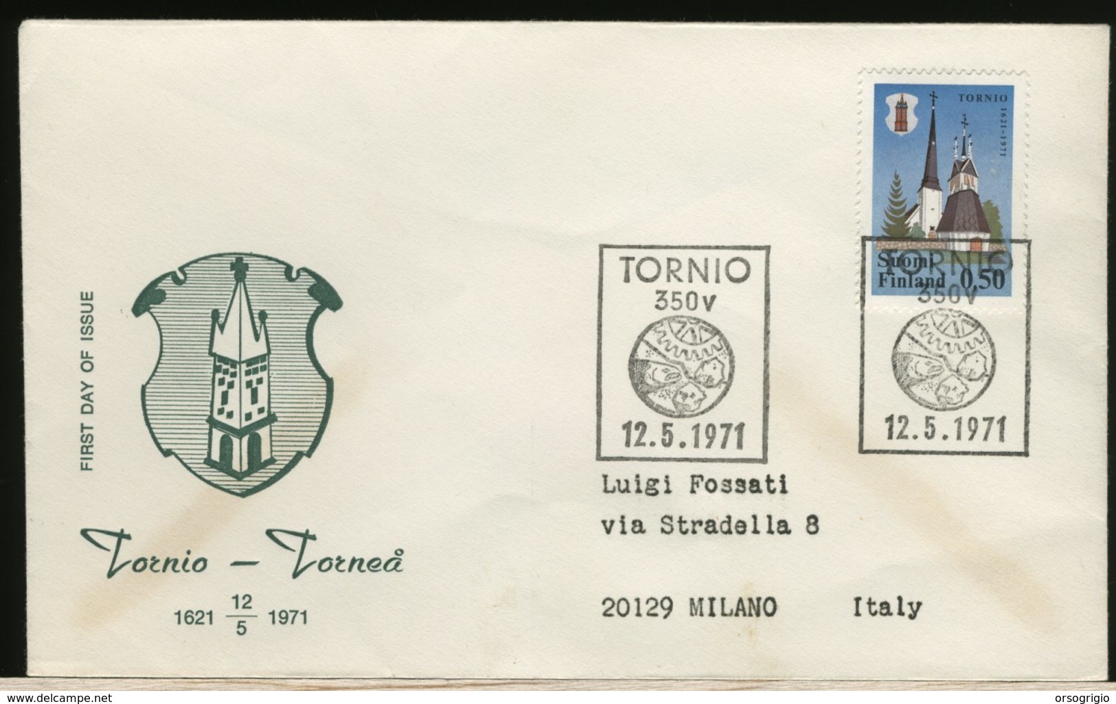 FINLANDIA - SUOMI FINLAND - FDC 1971 -  TORNIO - FDC