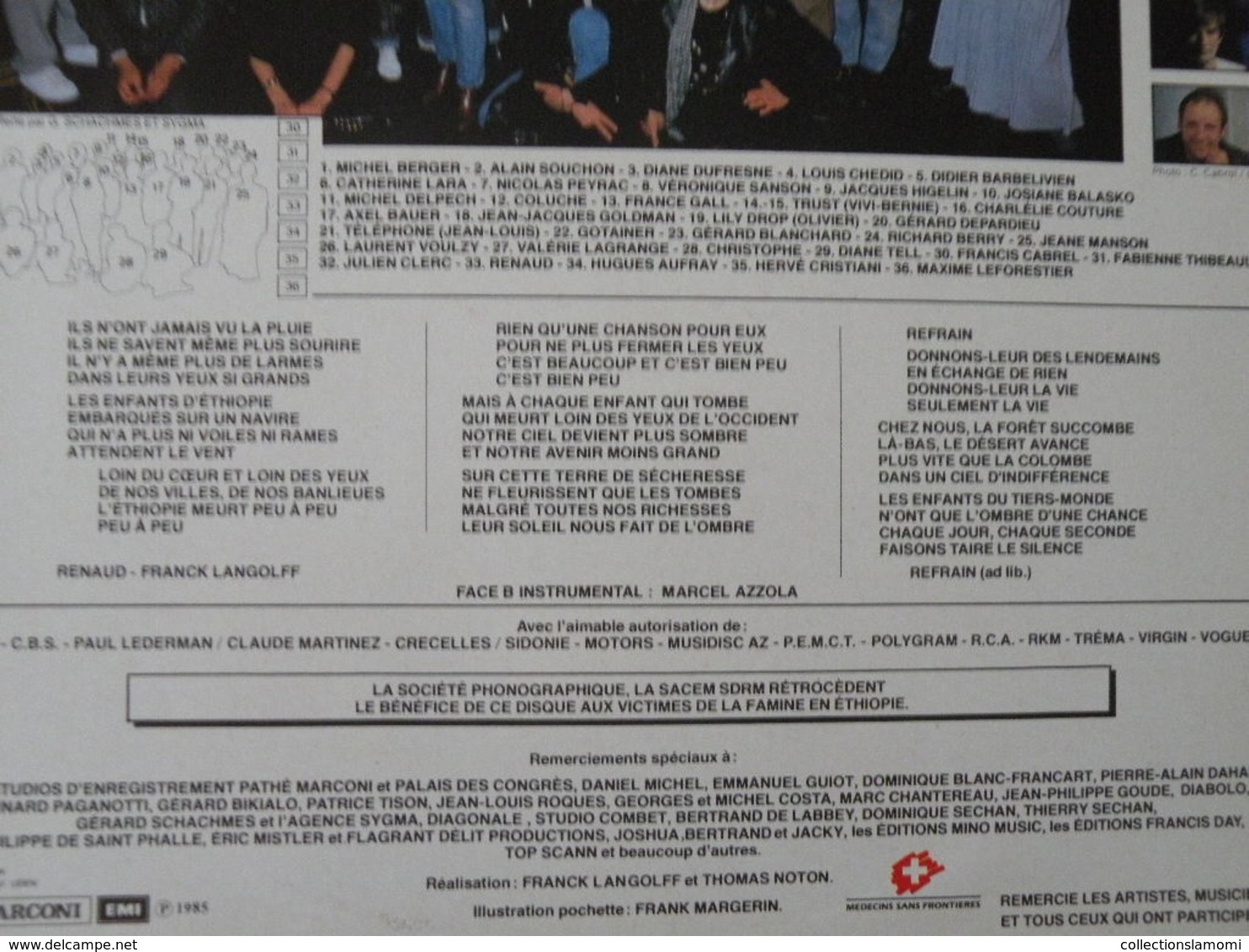 Éthiopie, Chanteurs Sans Frontières -(Titres Sur Photos)- Vinyle 45 T Maxi Single - 45 T - Maxi-Single