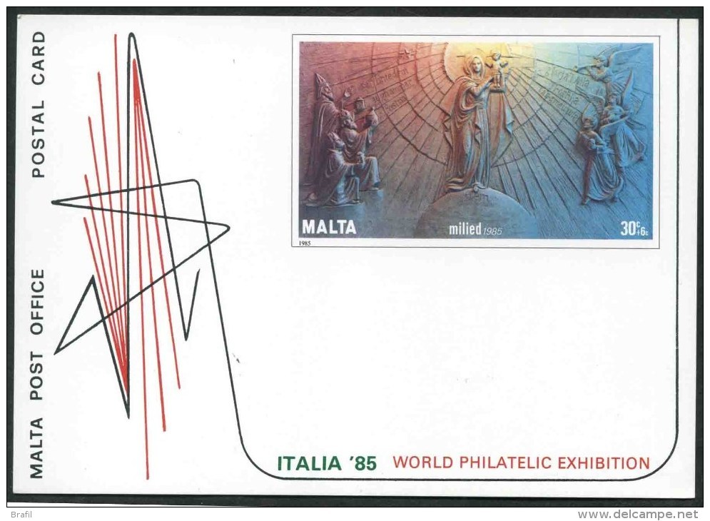 1985 Malta, Italia 85. Cartolina Postale Nuova (**) - Malta