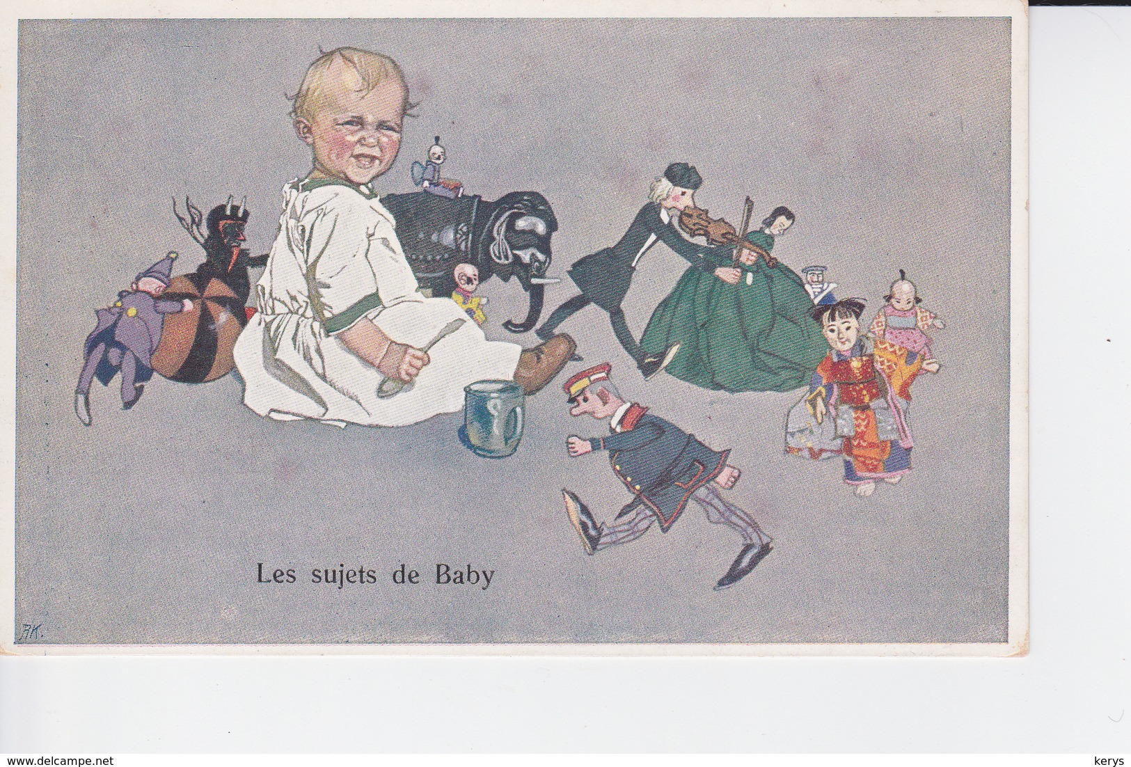 CP 1913 : Les Sujets De Baby ( Bébé Et De Nombreux Jouets ) à Voir ! - Taferelen En Landschappen