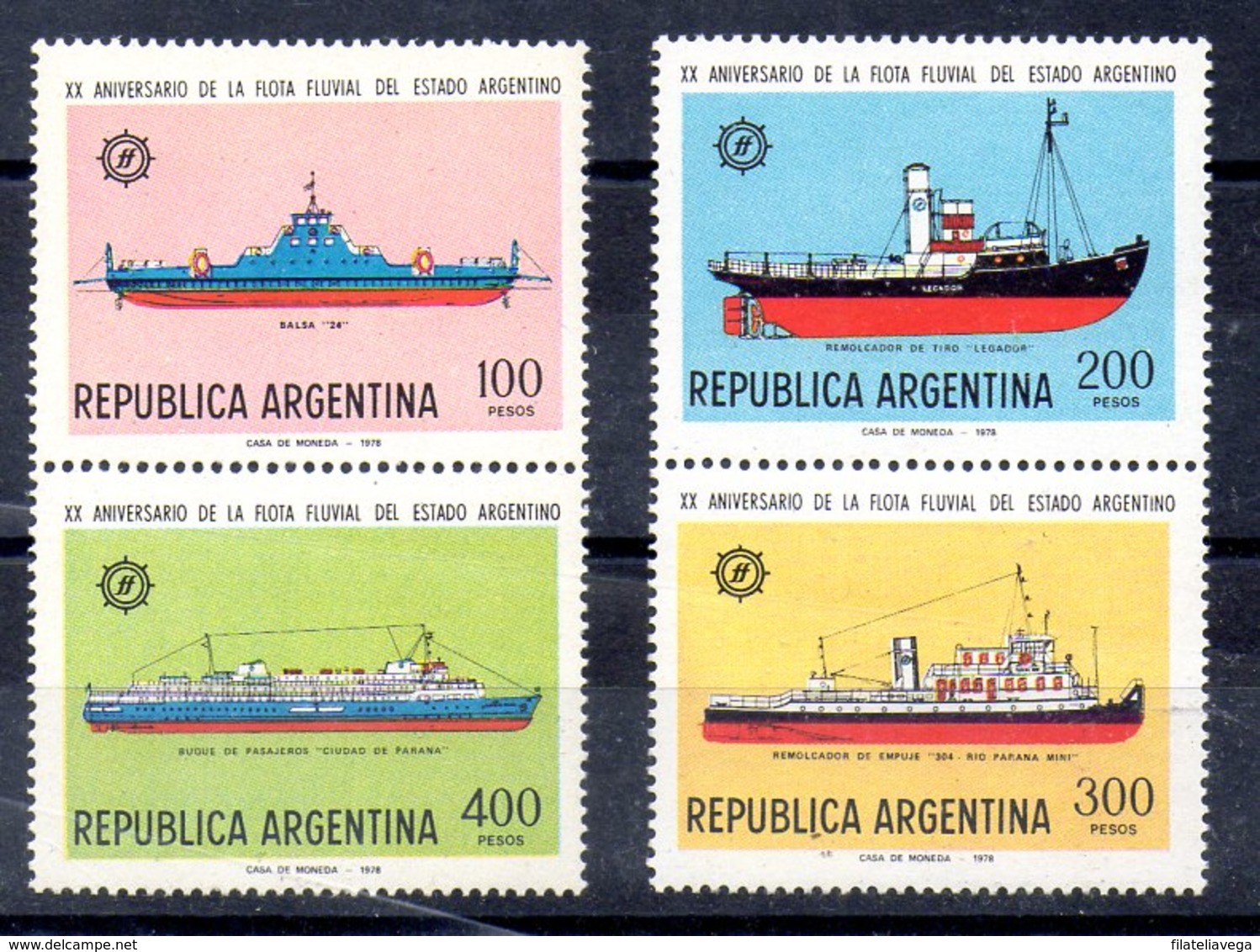 Serie De Argentina N ºYvert 1152/55 ** Barcos (SHIPS) - Neufs