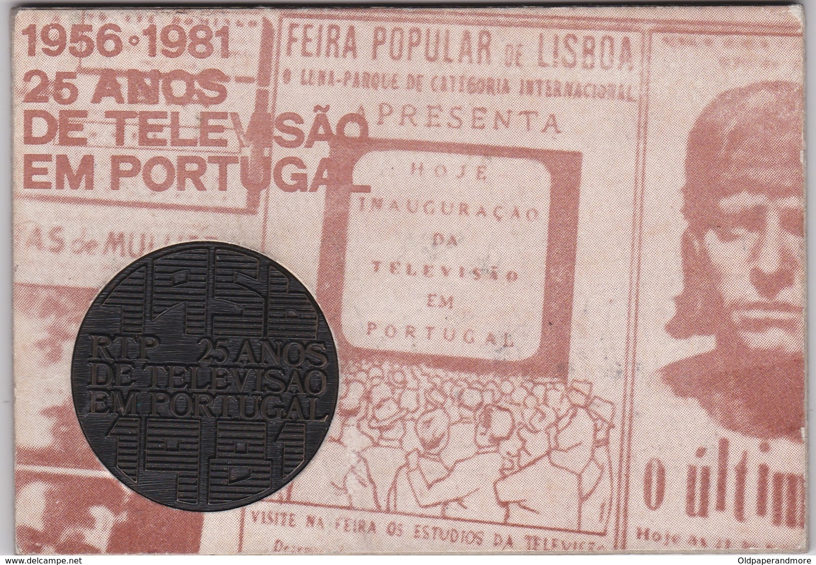 PORTUGAL MEDAL - 25 ANOS DE TELEVISÃO EM PORTUGAL - 1956/1981 - Professionals / Firms