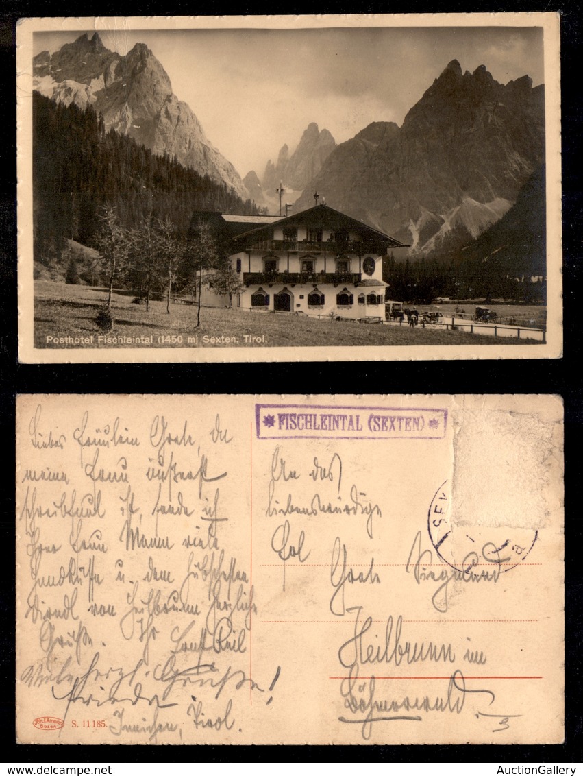 ANTICHI STATI - AUSTRIA TERRITORI ITALIANI - Fischleintal Sexten (P.ti 3) - Cartolina (Posthotel) Per Heilbrunn - Franco - Sonstige & Ohne Zuordnung