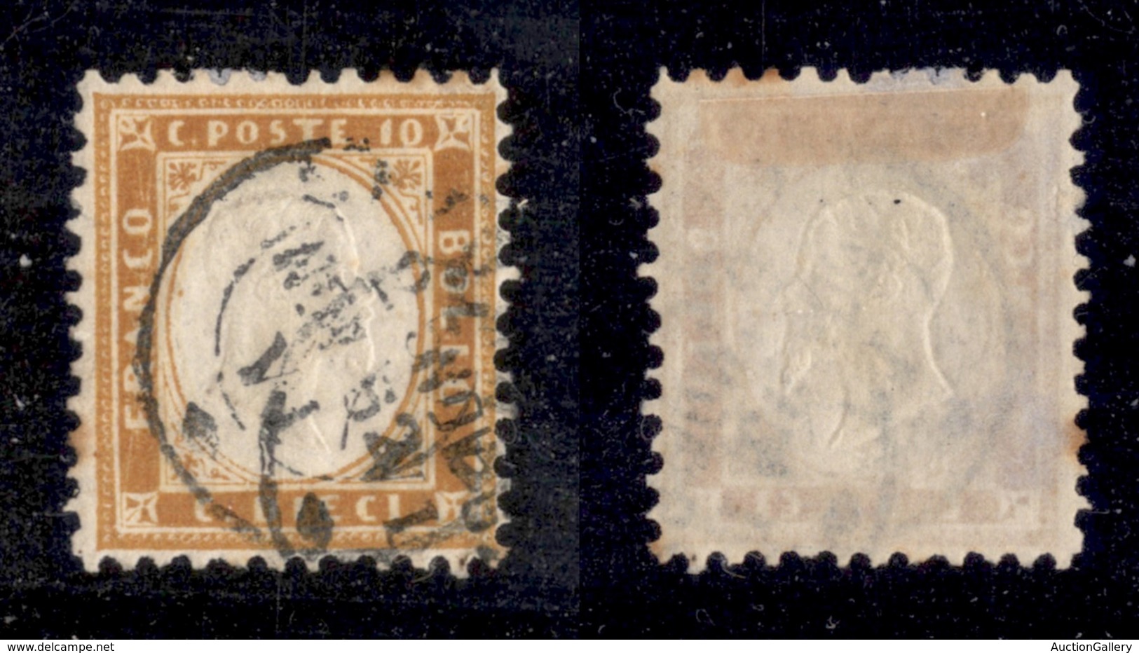 REGNO D'ITALIA - 1862 - 10 Cent (1) Usato A Livorno 25.11.62 (700) - Andere & Zonder Classificatie