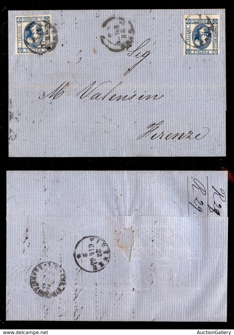 REGNO D'ITALIA - 15 Cent Litografico (12/13) - 50 Lettere Prevalentemente Con Affrancature Singole - Da Esaminare - Sonstige & Ohne Zuordnung