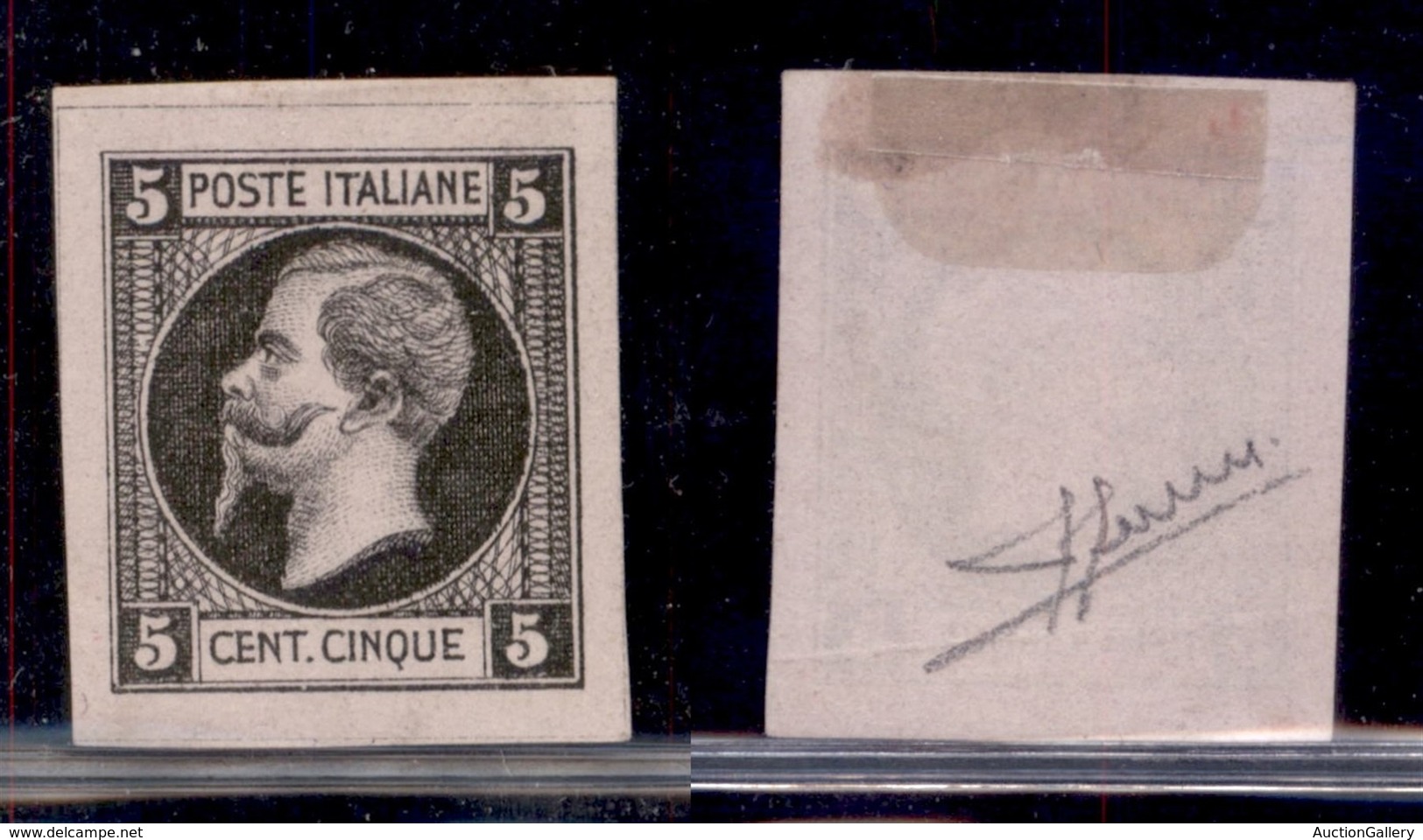 REGNO D'ITALIA - 1863 - Saggi - Ronchi - 5 Cent (13) - Carta Rosa - Senza Gomma - Sorani - Other & Unclassified