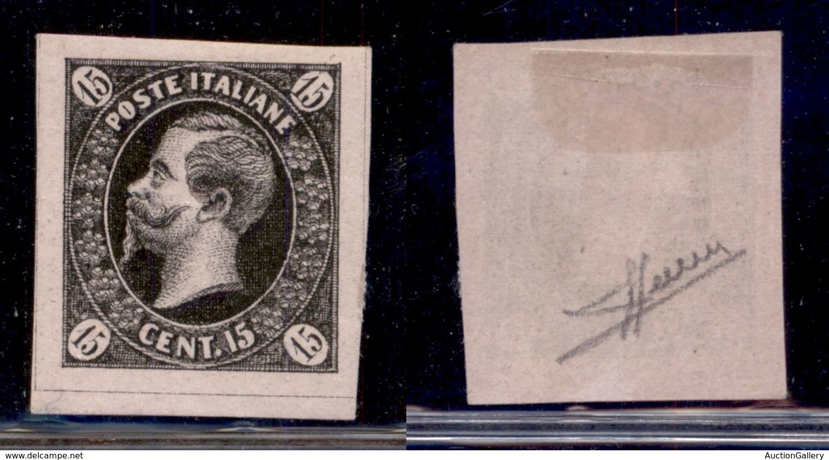 REGNO D'ITALIA - 1863 - Saggi - Ronchi - 15 Cent (15) - Carta Rosa - Gomma Originale - Sorani - Andere & Zonder Classificatie