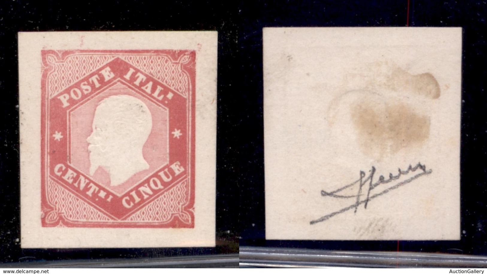 REGNO D'ITALIA - 1863 - Saggi - Grazioli - 5 Cent (21 - Rosa) - Senza Gomma - Sorani - Sonstige & Ohne Zuordnung